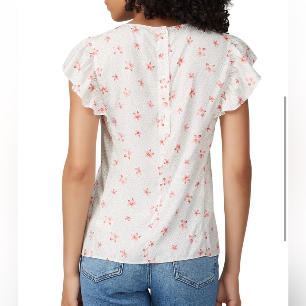 Rebecca Taylor NYC ruched Maui Floral Top Size 2 - Picture 3 of 8